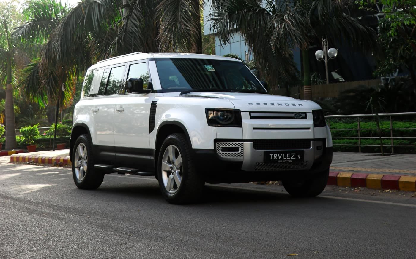 Defender car for rent in Delhi — Land Rover Defender 130 with chauffeur