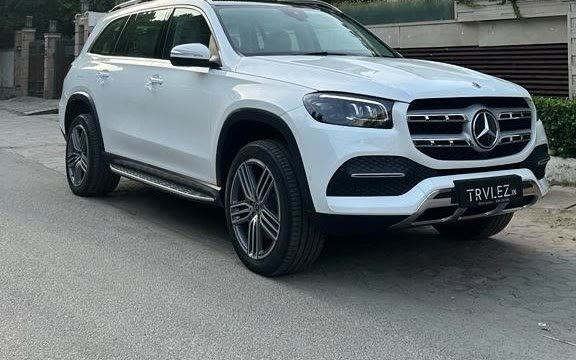 Mercedes GLS 450 luxury SUV rental in Delhi with chauffeur