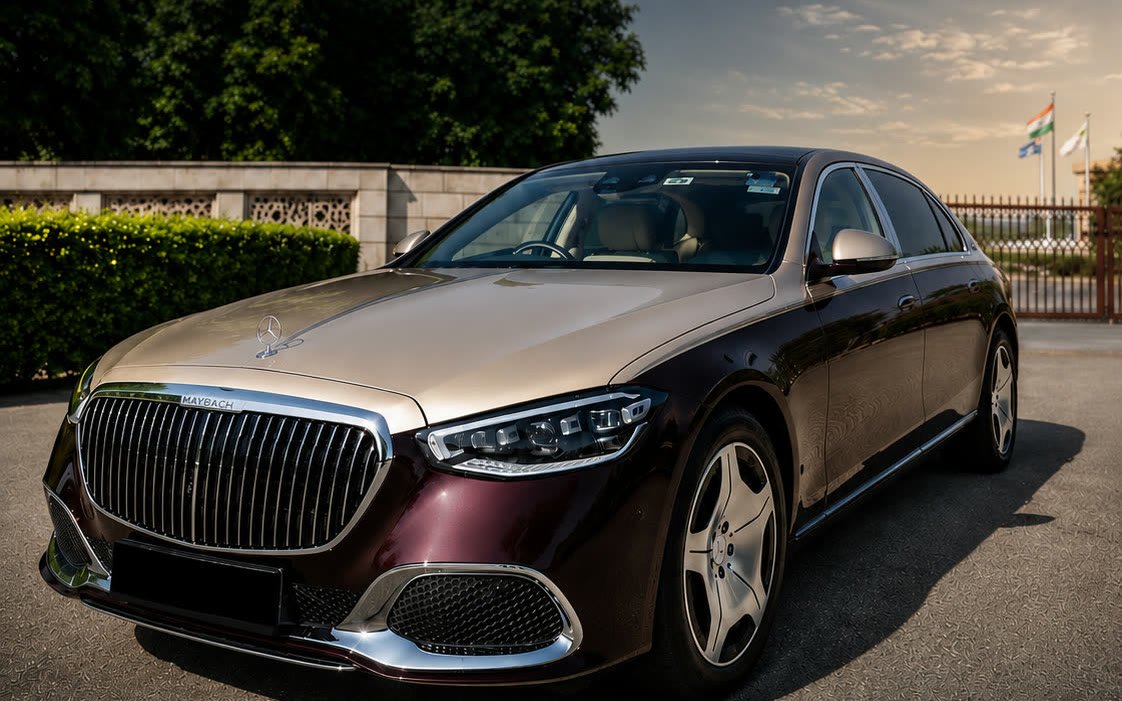 Mercedes Maybach S 680 on rent in Delhi — luxury car rental with chauffeur